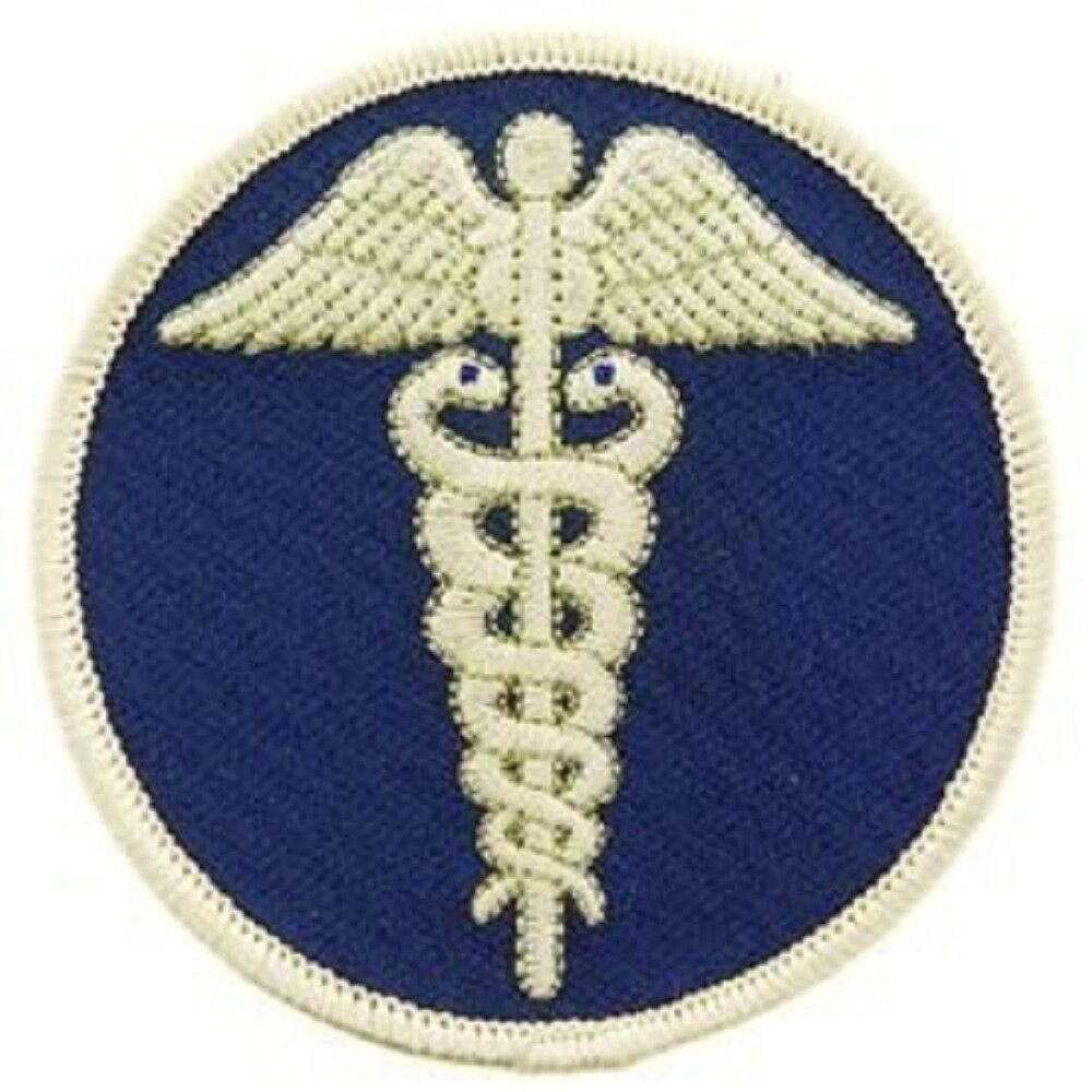 MEDICAL CADUCEUS PATCH - Officially Licensed Medical Caduceus United States Patriotic Sew On / Iron On Patch - 3" Round