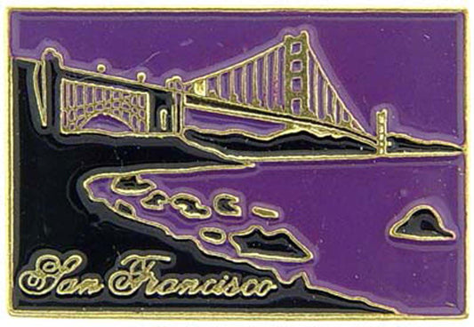 US STATES PIN, SAN FRANCISCO GOLDEN GATE - Novelty Patriotic Enamel Lapel PIN - 1"