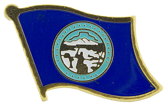 USA STATES, NEBRASKA Flag - Original Artwork, Expertly Designed PIN - 1"