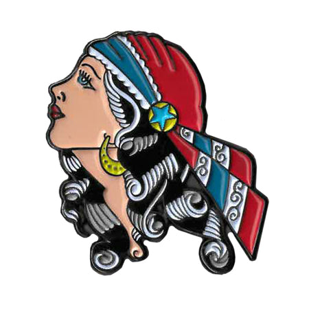 ESMERELDA PIN - Extra Thick Raised Epoxy Resin Shiny Backpack Enamel Lapel Pin - 1.5" x 1.25"