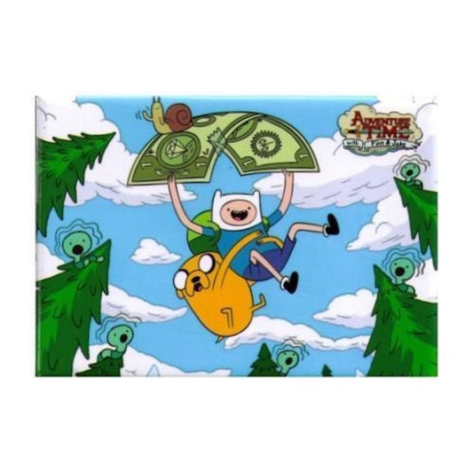 Adventure Time, DOLLAR BILL PARACHUTE, 2.5" x 3.5" - Heavy Duty Magnet - High Quality Long Lasting for Any Surface
