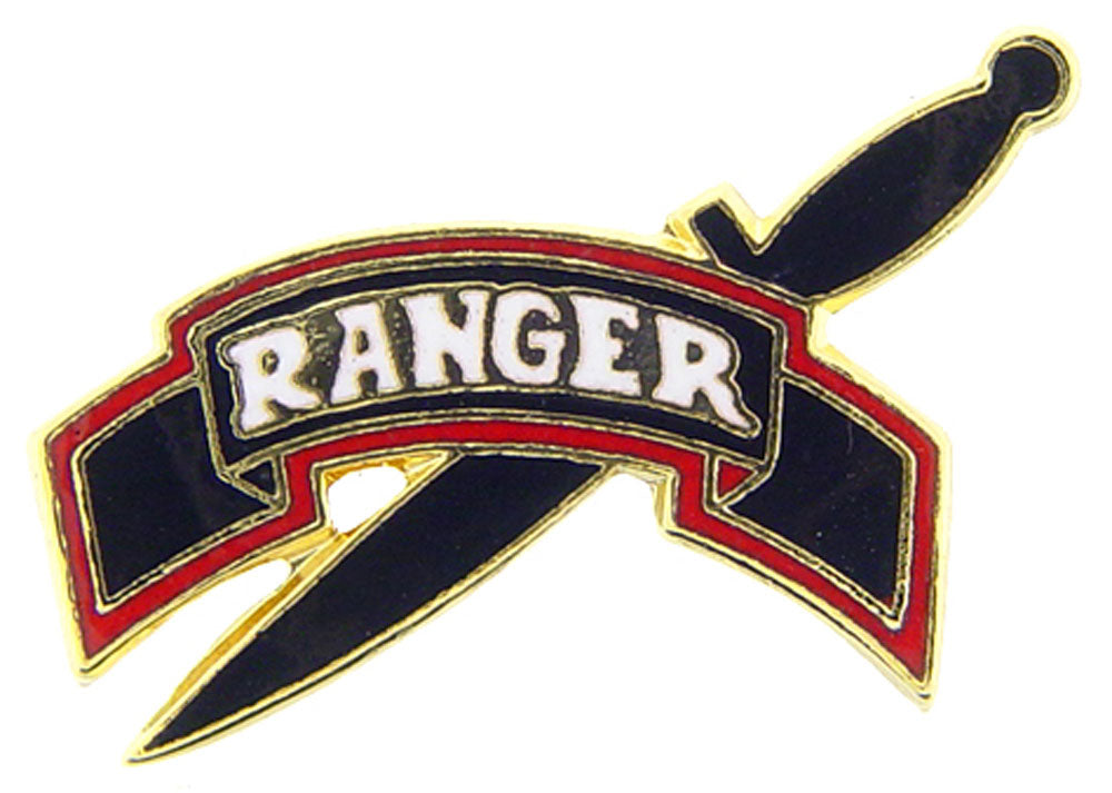 UNITED STATES ARMY PIN - ARMY RANGER TAB KNIFE Officially Licensed USA American Military Expertly Designed PIN - 1"
