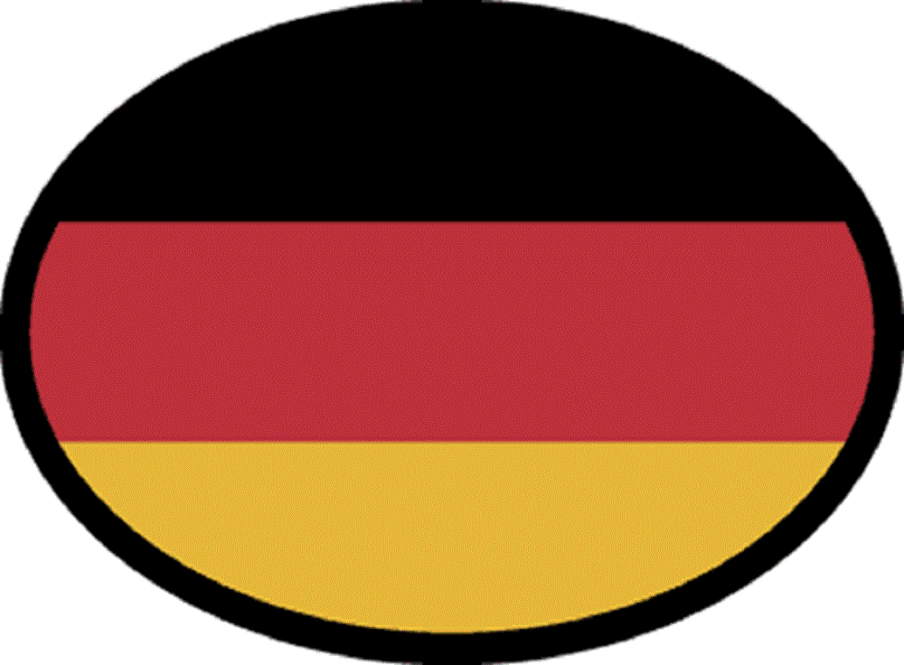 GERMAN FLAG Sticker - Orignal Artwork Vinyl - Reflective Germanic Oval Decal Sticker - 3.5" x 4.75"