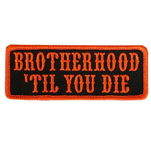 BRO TIL YOU DIE, High Thread Iron-On / Saw-On Rayon PATCH - 4" x 2", Exceptional Quality