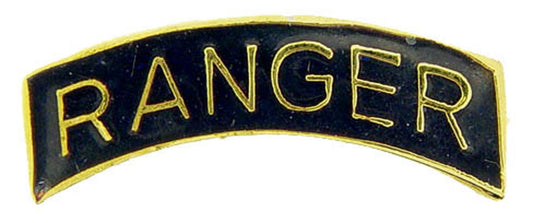 U.S. ARMY, ARMY RANGER TAB - Original Artwork, Expertly Designed PIN Gold Black - 1"