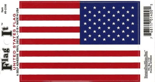 US Flag Reversed (5x8) decal for auto, truck or boat