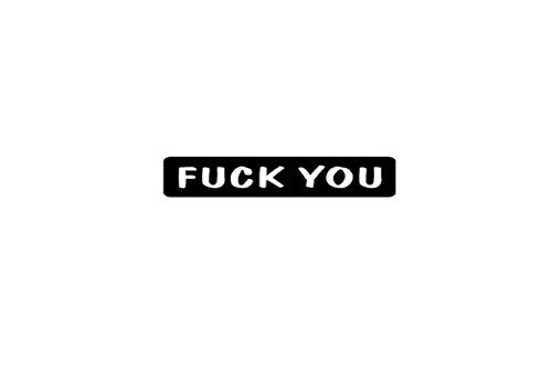 F@ck You Motorcycle Helmet Sticker - Novelty Artwork Biker Decal, 4" x 1"