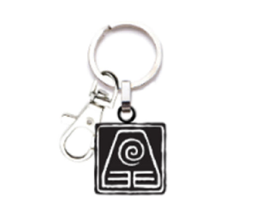 EARTH SYMBOL KEYCHAIN, Officially Licensed Original "Avatar" Earth Symbol Stainless Steel Key Holder Rings with Keychain