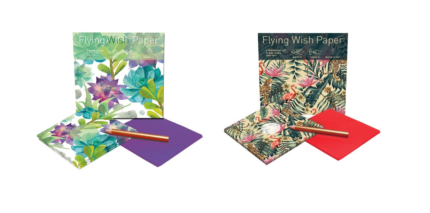 Flying Wish Paper Combo Pack, Cactus Green + Jungle, Mini Kit Combos - 5" x 5" Each