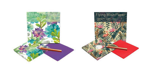 Flying Wish Paper Combo Pack, Cactus Green + Jungle, Mini Kit Combos - 5" x 5" Each