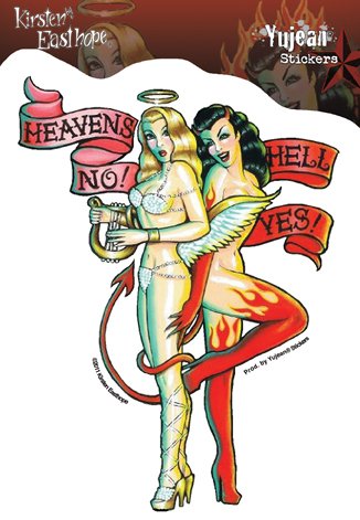 Kirsten Easthope - Heaven's No! Hell Yes Pinup Girls - Sticker / Decal