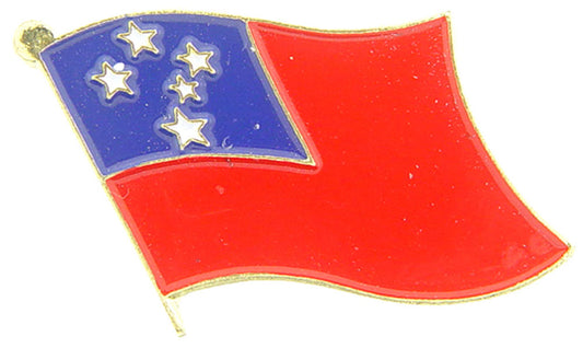 INTERNATIONAL, WEST SAMOA Flag - Original Artwork, Expertly Designed PIN - 1"