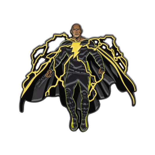 DC Comics BLACK ADAM LIGHTNING PIN - Officially Licensed Warner Bros. Lightning Brooch Enamel Lapel Pin - 4.5cm