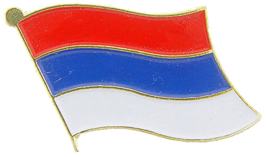 INTERNATIONAL, SERBIA Flag - Original Artwork, Expertly Designed PIN - 1"