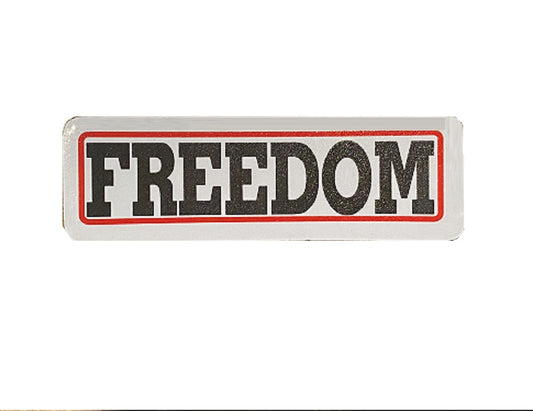 Freedom Motorcycle Helmet Stickers - Novelty Artwork Biker Decals, 4" x 1"