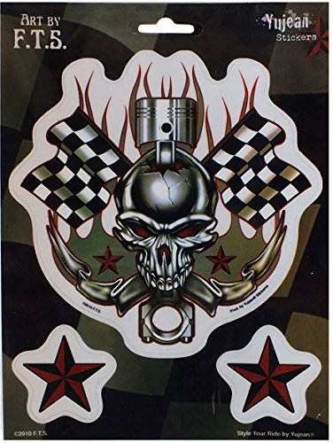 F.T.S. - Racing Skull - Sticker Set