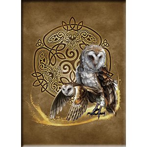 Ashwood Brigid Celtic Owl, Officially Licensed Original Artwork, MAGNET - 2.5" x 3.5"