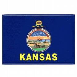 Kansas flag decal for auto, truck or boat