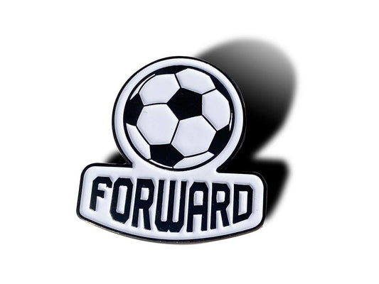 SOCCER FAN FORWARD PIN - Soccer Ball Fans Recognition PIN for FORWARDS, Soccer Enamel Lapel PIN - 3 cm x 3.25 cm