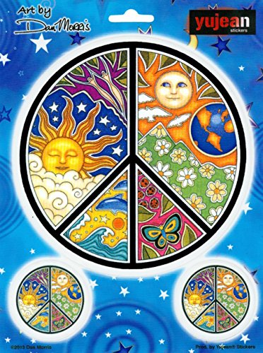 Peace Sign - Dan Morris, Sun Protected Waterproof Vinyl Sticker DECAL for Car Bumper Skateboard Laptop Luggage - 6" x 8"