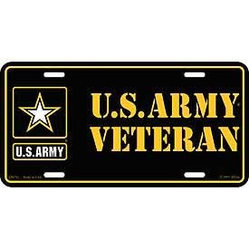United State Army Veteran License, Plate - 6" X 12"
