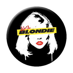 BLONDIE AKA BUTTON - Officially Licensed Blondie Aka Stencil Girl Hair Design Premium Artwork Button - 1.25"
