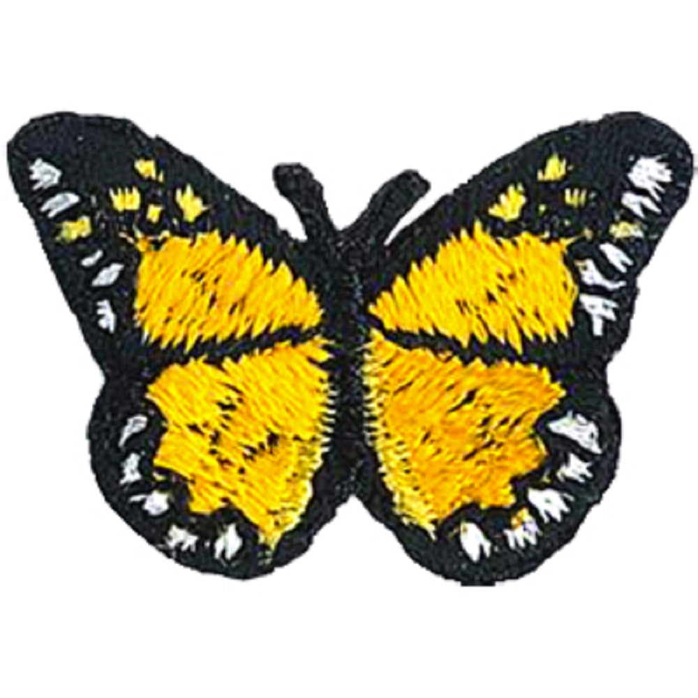 Butterflies Monarch - Mini Patch - Sew Iron on, Original Embroidered Artwork - Patch - 0.75" x 1.13"