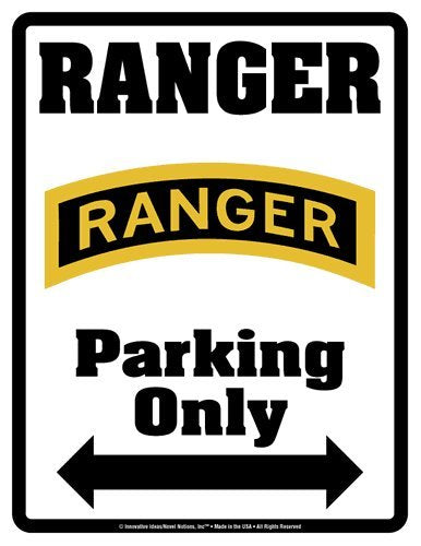 RANGER Parking Only (Sign) - Individual Package - Laminated - 8.5" x 11"
