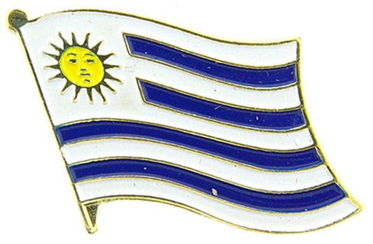 INTERNATIONAL, URUGUAY Flag - Original Artwork, Expertly Designed PIN - 1"