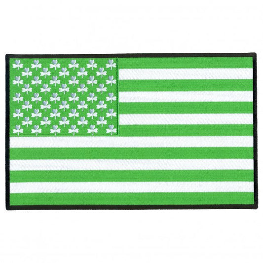 SHAMROCK - Embroidered Artwork Sew On Patch, 10" x 6"