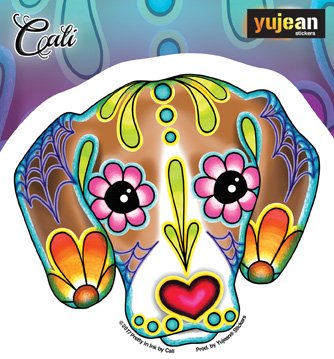 Cali's Beagle, Officially Licensed Original Artwork, 4" x 4.5" - Sticker DECAL