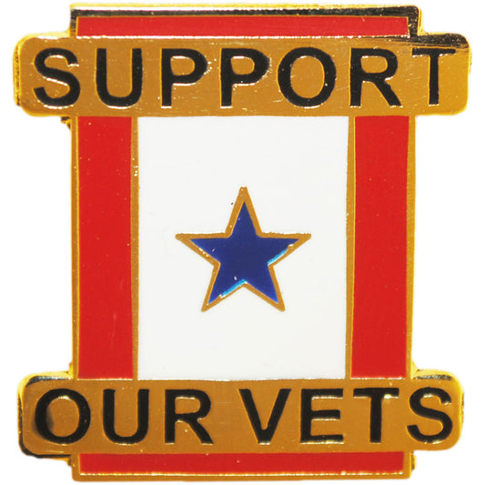 USA & PATRIOTIC, FAMILY MEMIN SERVICES SUPPORT OUR VETS! - Artwork, Expertly Designed PIN - 1"
