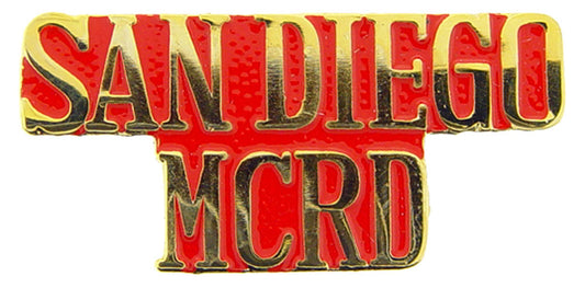 U.S. MARINES, USMC Script SAN DIEGO MCRD - Original Artwork, Expertly Designed PIN - 1"