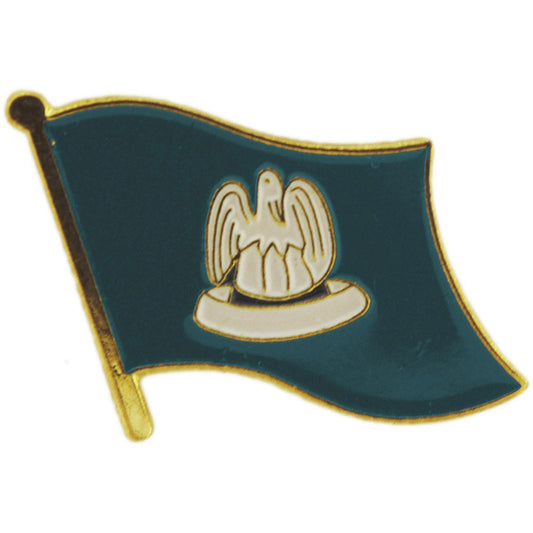 American Flag Pin, US STATES LOUISIANA Flag - Novelty Patriotic Enamel Lapel PIN - 1"