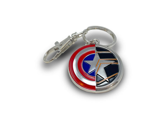 The WINTER SOLDIER & CAPTAIN AMERICA Keychain, Official Marvel Studios Disney+ THE FALCON & THE WINTER SOLDIER Keychain