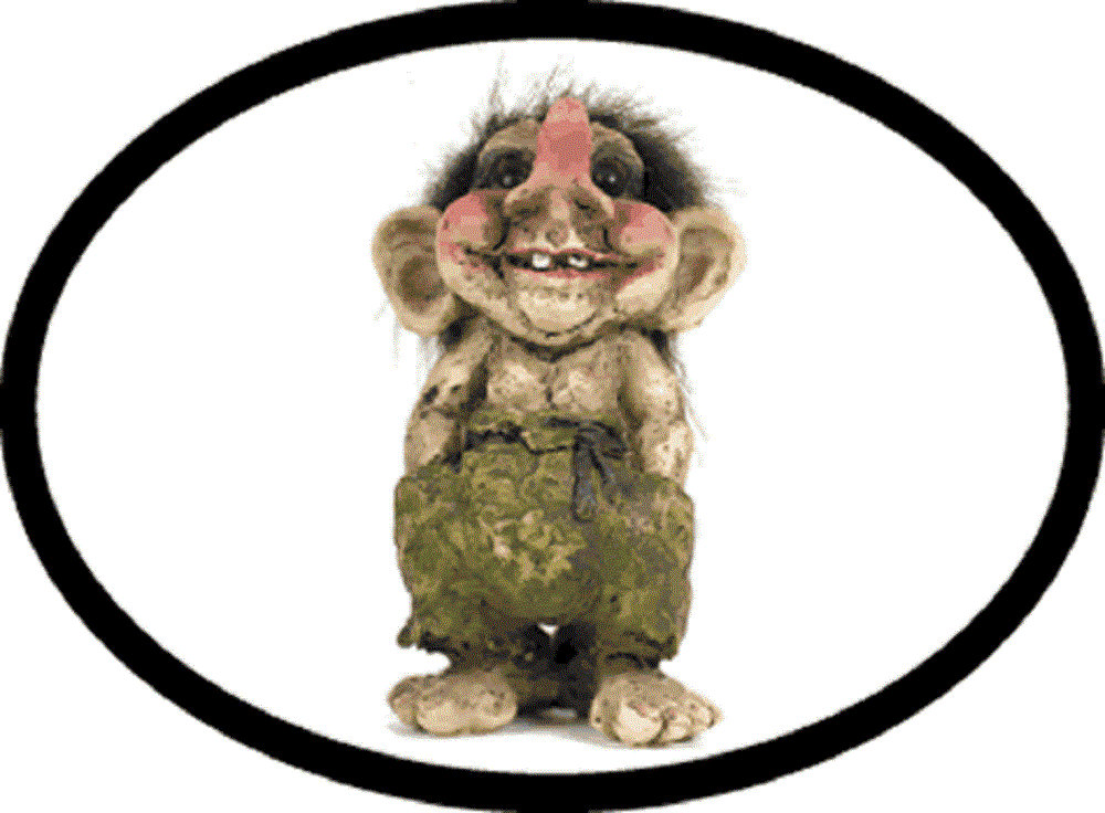 TROLL Sticker - Orignal Artwork Vinyl - Reflective Oval Decal Sticker - 3.5" x 4.75"