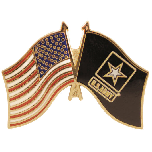 U.S. ARMY, Cross FLAG USA & ARMY Large - Original Artwork, Expertly Designed PIN - 1.25"