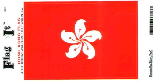 Hong Kong flag decal for auto, truck or boat