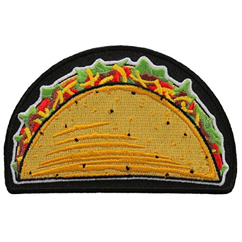MEXICAN TACO Iron On PATCH - Officially Licensed Original Artwork, 4" x 3"