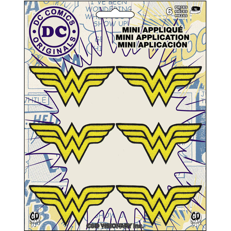 Dc Comics Patch-Wonder Woman Insignia 2.25"X1" 6/Pkg