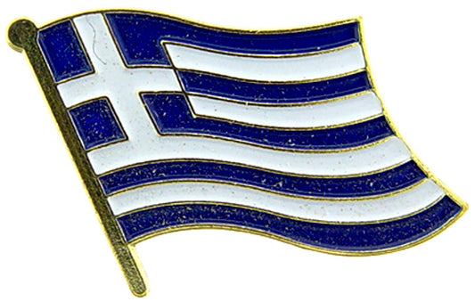 INTERNATIONAL, GREECE Flag - Original Artwork, Expertly Designed PIN - 1"