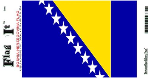 Bosnia-Herzegovina flag decal for auto, truck or boat