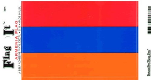 Armenia flag decal for auto, truck or boat
