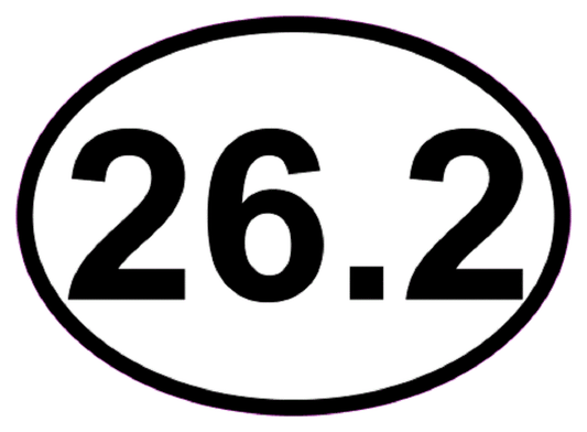 MARATHON Sticker - Orignal Artwork Vinyl - Reflective Oval Decal Sticker - 3.5" x 4.75"