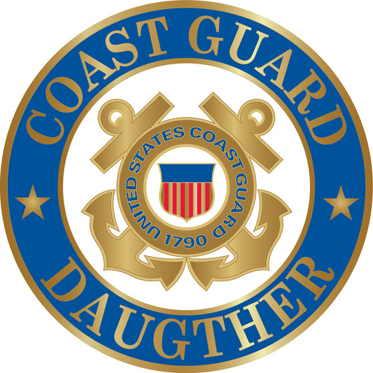 U.S. COAST GUARD, DAUGHTER LOGO - Original Artwork, Expertly Designed PIN - 1"