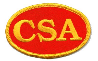 CSA iron-on embroidered patch