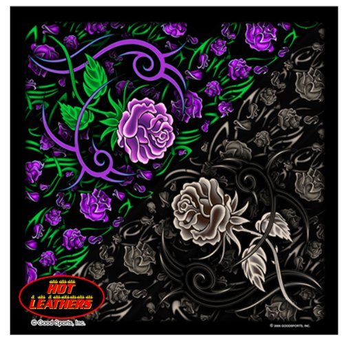 Officially Licensed Originals Bikers Bandanas Collection Original Design, 21" x 21" - Bandana Tribal Rose