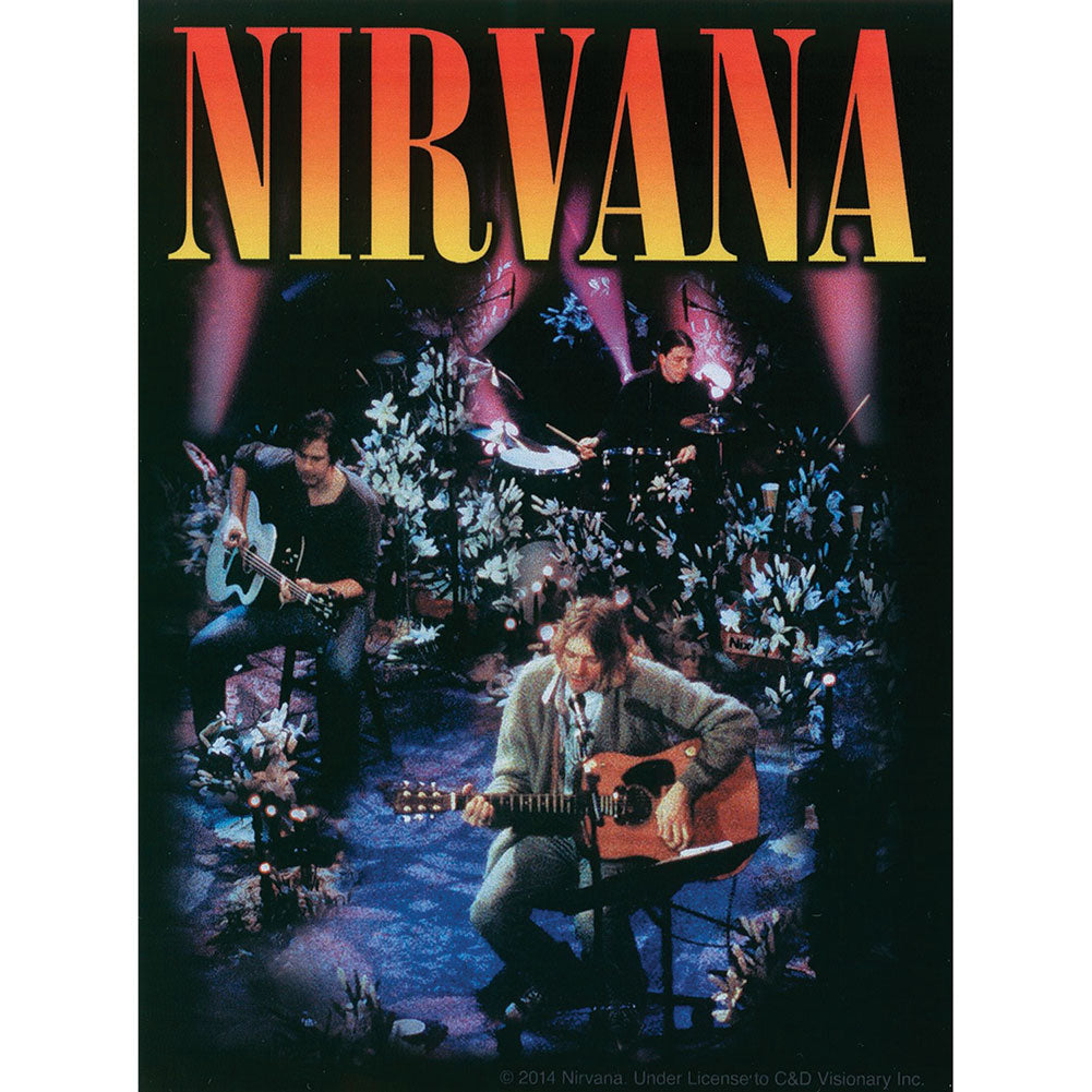 NIRVANA ACOUSTIC - Orignal Artwork Vinyl - Decal STICKER - 3.75" x 5"