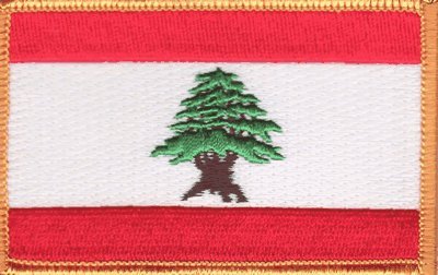 Lebanon iron-on embroidered patch