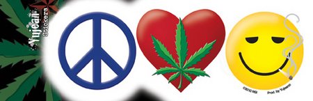 NSI - Peace Love and Stoned - Sticker / Decal